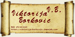 Viktorija Borković vizit kartica